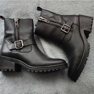 Steve Madden Black Moto Boots